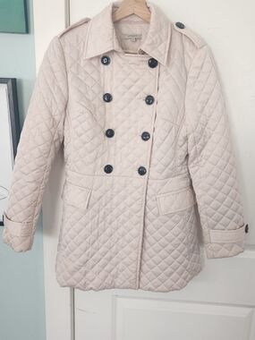 Burberry ivory Quilted Trench Coat